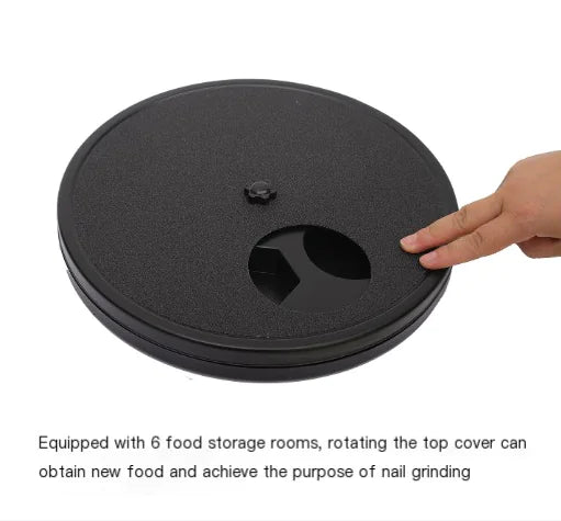 Pet Slow Feed Toy with Rotating Nail File Board